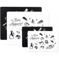 Grippmat® Set Printed Designer White and Black Набір дошок з чорно-білим принтом 4 шт